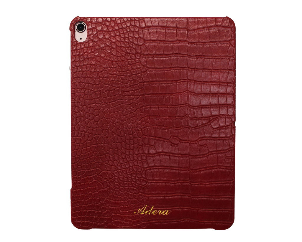 Burgundy Croc iPad Case